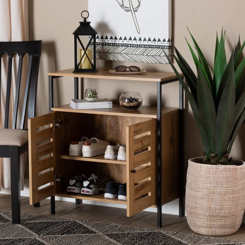 Baxton Studio Vander Modern and Contemporary Oak Br